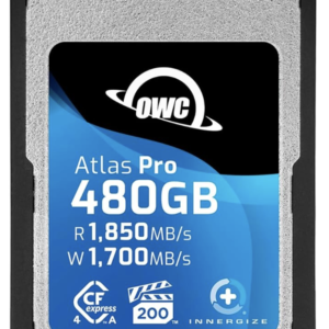 OWC 480GB Atlas Pro High Performance Cfexpress 4.0 Type A Memory Card Professional Grade, up to 1850MB/s Read and 1700MB/s Write Speed, Type A to Type B Adapter Included